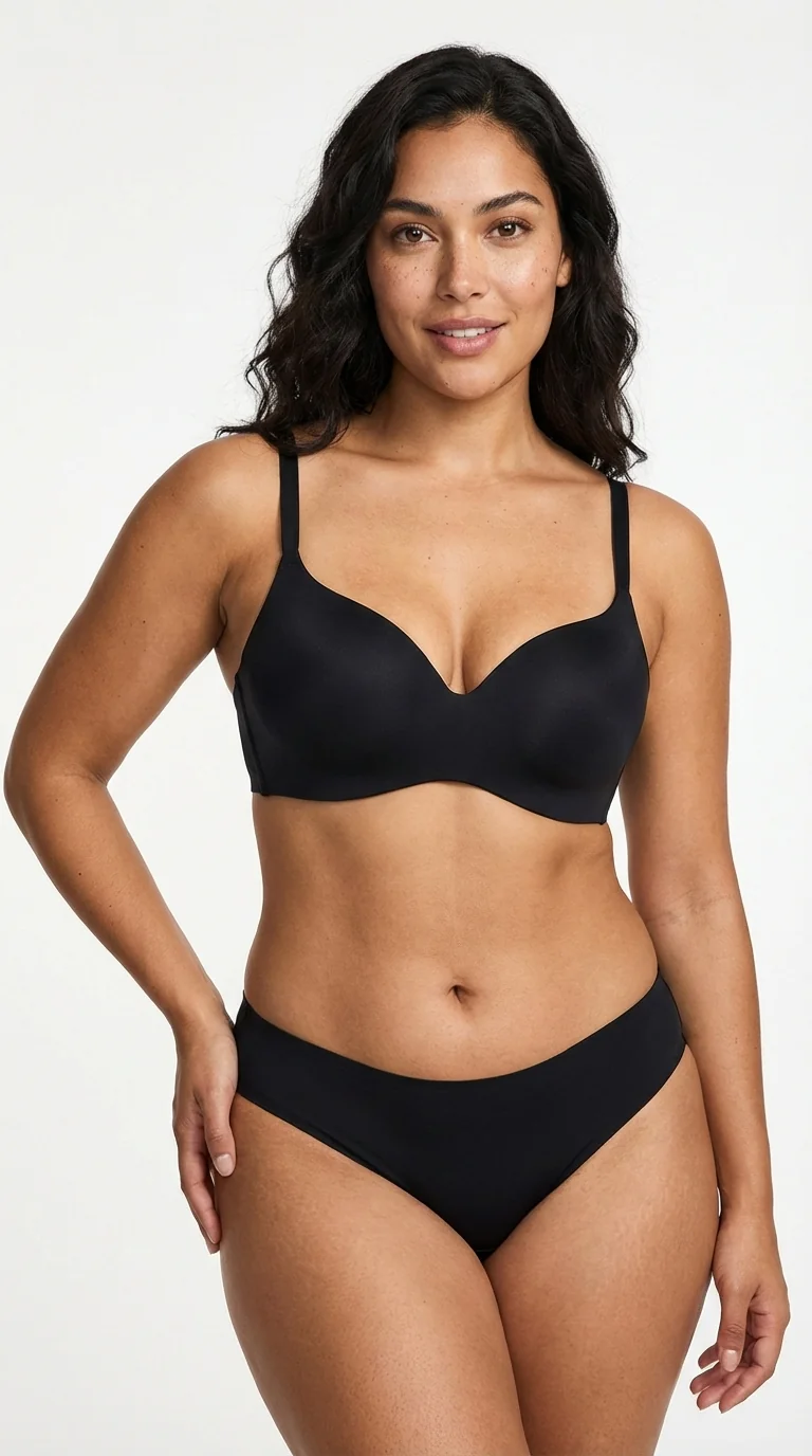 Yeni İnci Brawoow Kadın Lazer Kesim Sütyen İp Askılı Süngerli Siyah - Son Görünüm